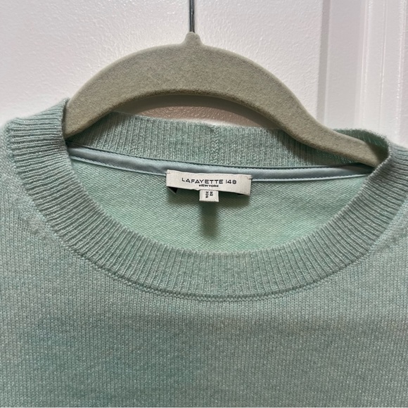 Lafayette 148 New York Women's Cashmere Sweater light green size L - Picture 3 of 6
